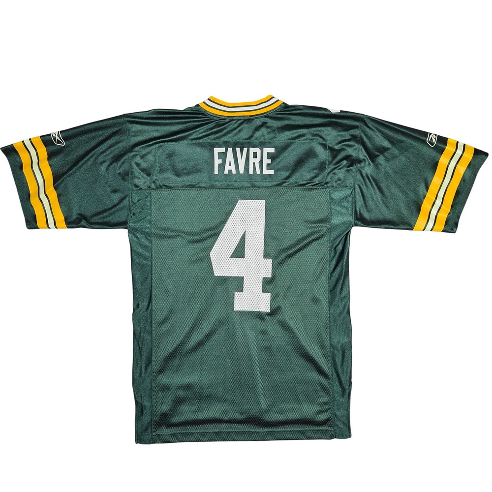 Brett Favre Green Bay Packers Reebok NFL Football Jersey Mens Medium #4 Sports